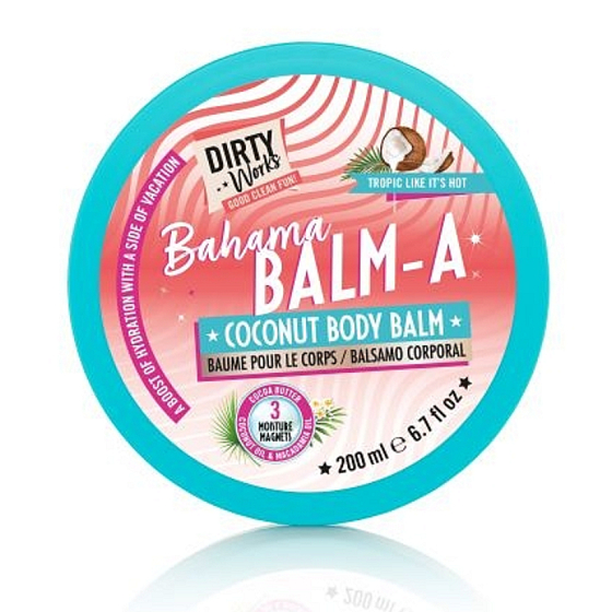 Dirty Works Bahama vyživující krém na tělo s vůní kokosu 200 ml