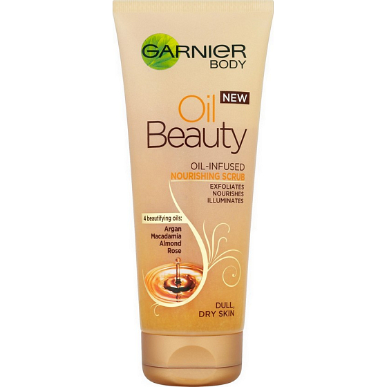 Garnier Oil Beauty Nourishing Scrub vyživující olejový tělový peeling 200 ml