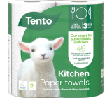 Tento Kitchen Innovations ręczniki papierowe bardzo mocne 3 warstwy 73 arkuszy 2 rolki