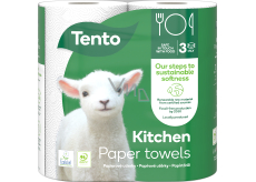 Tento Kitchen Innovations ręczniki papierowe bardzo mocne 3 warstwy 73 arkuszy 2 rolki