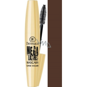 Dermacol Mega Lashes Super Volume řasenka hnědá 12 ml