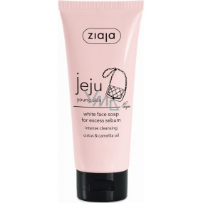 Ziaja Jeju Białe mydło do twarzy z działaniem przeciwzapalnym i antybakteryjnym 75 ml Ziaja Jeju Białe mydło do twarzy z działaniem przeciwzapalnym i antybakteryjnym 75 ml