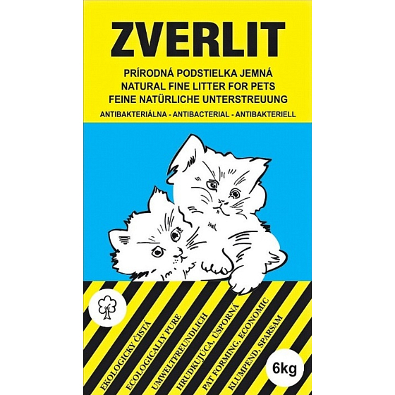 Zverlit Podestylka ekologiczna niebieska dla kotów i gryzoni z wiórkami drobnymi 6 kg