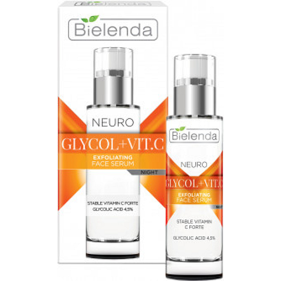 Bielenda Neuro Glycol + Witamina C nawilżające serum do twarzy nocne 30 ml