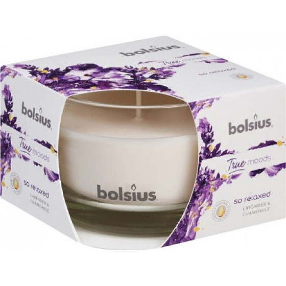 Bolsius True Moods So Relaxed Lavender & Chamomile - Levandule a heřmánek vonná svíčka ve skle 90 x 63 mm