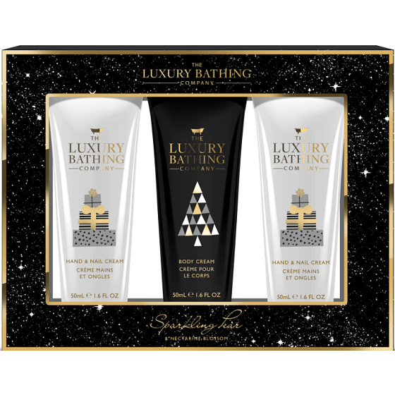 Grace Cole Sparkling Pear and Nectarine Blossom krém na ruce a nehty 2 x 50 ml + tělový krém 50 ml, kosmetická sada pro ženy