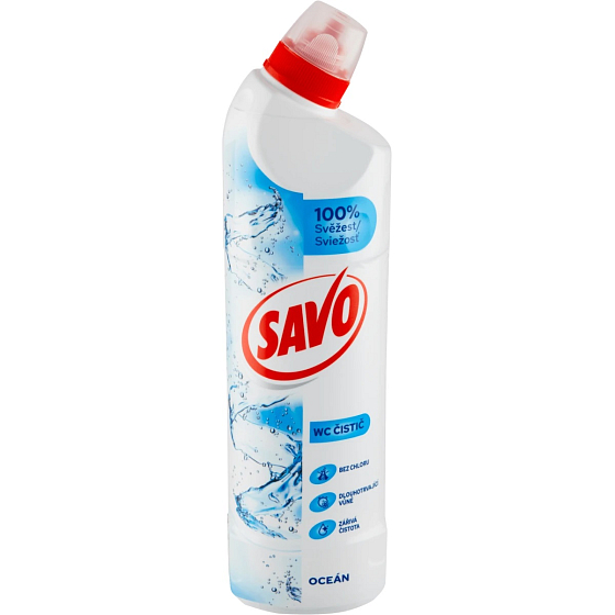 Savo WC čistič Oceán tekutý čisticí a dezinfekční přípravek na toalety 750 ml