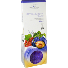 Reed Diffuser Švestka a rybíz vonné tyčinky osvěžovač vzduchu 80 ml
