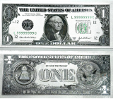 Talisman postarzany banknot 1 USD