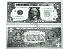 Talisman postarzany banknot 1 USD