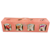 Glade Cosy Apple & Cinnamon vonná svíčka 70 g + Sensual Sandalwood & Jasmine vonná svíčka 70 g + Romantic Vanilla Blossom vonná svíčka 70 g + Relaxing Zen 70 g vonná svíčka 70 g