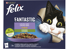 Felix Fantastic kapsičky pro kočky wybór z warzywami, 12 × 85 g