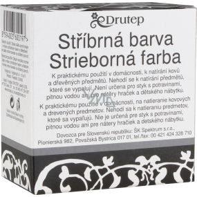 Drutep kolor do domu na metal i drewno w proszku, srebrny, 5 g