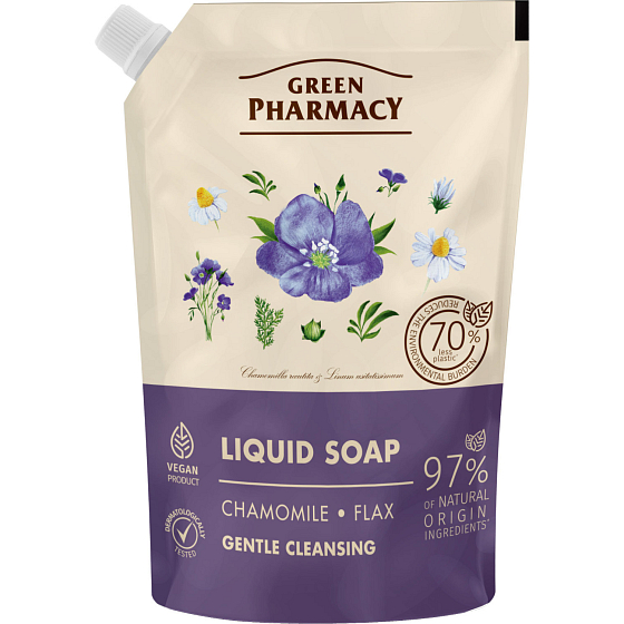 Green Pharmacy Rumianek i Len płynne mydło uzupełnienie 460 ml