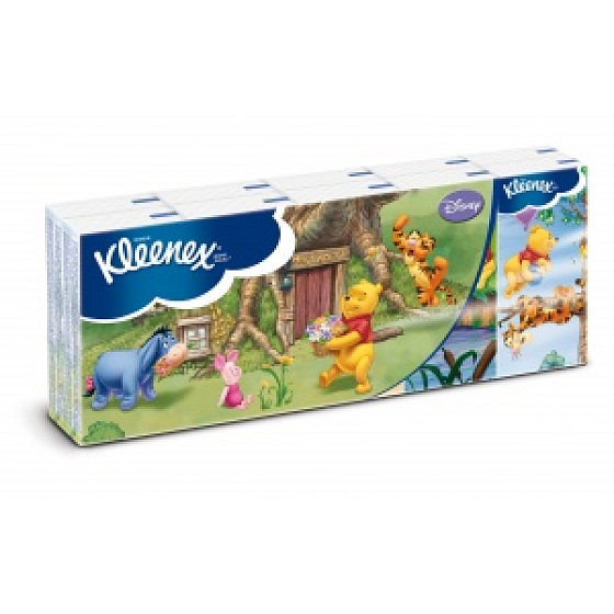 Kleenex Disney hygienické papírové kapesníky 3 vrstvy 10 x 10 kusů