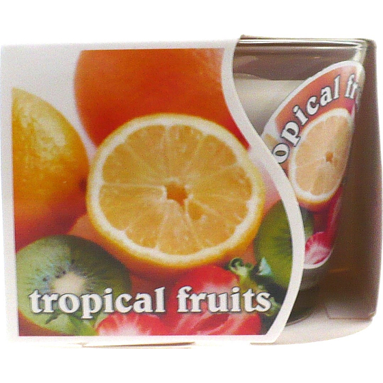 MaP Tropical Fruits aromatická svíčka ve skle 80 g