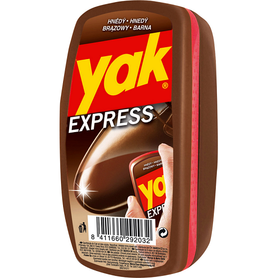 Yak Express hnědá houbička na obuv 10 g