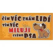 Nekupto Dárky s humorem Cedulka plechová Im więcej znam ludzi 23 x 12 cm