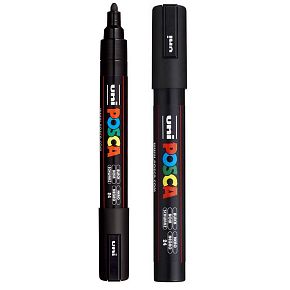 Posca Uniwersalny akrylowy marker 1,8 - 2,5 mm czarny PC-5M