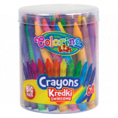 Colorino Kredki woskowe 64 kolory wiaderko