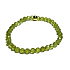 Olivin / Peridot faset elastyczny naturalny kamień, kulka 5 mm / 16 - 17 cm, kamień chroniący ludzką aurę