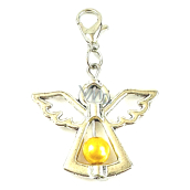 Anioł stróż z złotą perłą 29 x 37 mm