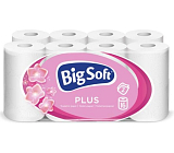 Big Soft Plus 2-warstwowy papier toaletowy, 16 rolek, 17,6 m rolka