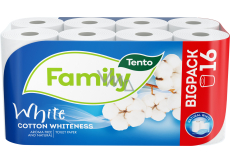 Tento White Cotton Whiteness 2-warstwowy papier toaletowy, 16 rolek, 18 m rolka