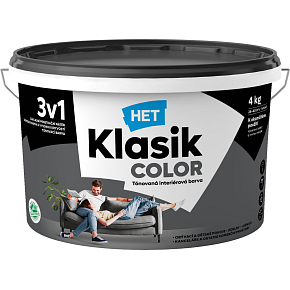 Het Klasik Color farba malarska, 0187 szary antracytowy, 4 kg