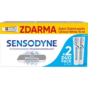 Sensodyne Extra Whitening pasta do zębów 2× 75 ml + 15 ml Aktywna ochrona dziąseł