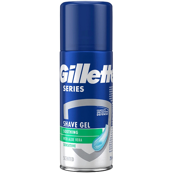 Gillette Series 3x Action Sensitive żel do golenia dla mężczyzn 75 ml