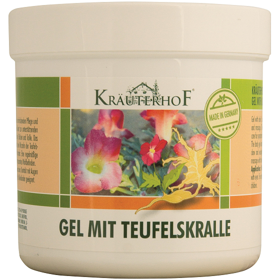 Krauterhof z Čertových drápů tělový gel udržuje v kondici pleť při dlouhodobém upoutání na lůžku 250 ml