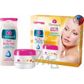 Dermacol Juicy & Beauty pleťový krém 50 ml + hydratační mléko 200 ml, kosmetická sada