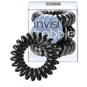 Invisibobble True Black Gumička do vlasů černá spirálová 3 kusy