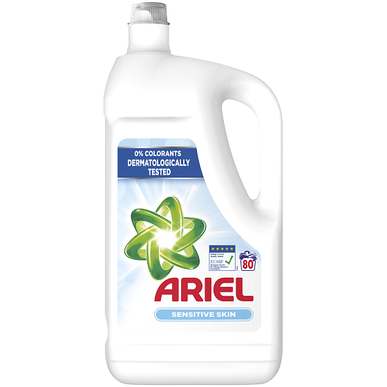 Ariel Sensitive tekutý prací gel 80 dávek 4,4 l