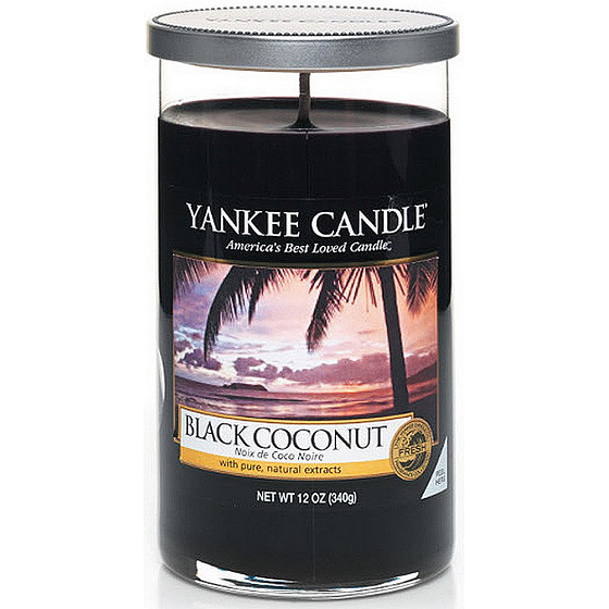 Yankee Candle Black Coconut - Černý kokos vonná svíčka Décor střední 340 g