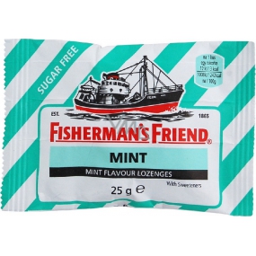Fishermans Friend Mátové bonbóny dia, nachlazení, kašel zelené 25 g