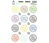 Arkusz Etykiety Domowe Home Labels naklejki Ręczna produkcja kolorowe 12 x 18 cm
