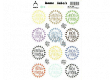 Arkusz Etykiety Domowe Home Labels naklejki Ręczna produkcja kolorowe 12 x 18 cm