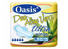 Oasis Ultra Wings Deo Aloe Vera ultra cienkie perfumowane podpaski z skrzydełkami 9 sztuk