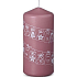 Emocio Svíčka Kalendář dárečky bílé starorůžová válec 68 x 150 mm
