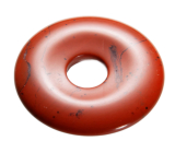 Jaspis czerwony Donut kamień naturalny 30 mm, kamień pełnej pieczy
