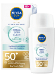 Nivea Sun Derma Skin Clear OF 50+ lekki krem do opalania 40 ml