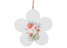 Kwiatowa drewniana zawieszka 10 cm