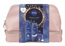 Nivea Creme Care Bogate Odżywcze Mleczko do Ciała 400 ml + Nivea Creme Care Żel pod prysznic 250 ml + Nivea Protect & Care Antyperspirant w Kulce 50 ml + Labello Original Balsam do Ust 4,8 g + Kosmetyczna Etui, Zestaw Kosmetyczny dla Kobiet