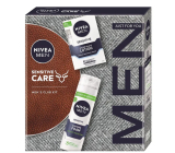 Nivea Men Sensitive Care woda po goleniu 100 ml + Nivea Men Sensitive krem do golenia 200 ml, kosmetyczny zestaw dla mężczyzn