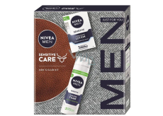 Nivea Men Sensitive Care woda po goleniu 100 ml + Nivea Men Sensitive krem do golenia 200 ml, kosmetyczny zestaw dla mężczyzn