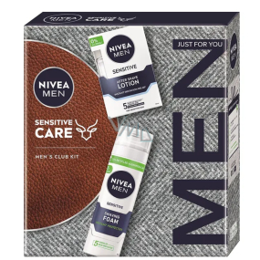 Nivea Men Sensitive Care woda po goleniu 100 ml + Nivea Men Sensitive krem do golenia 200 ml, kosmetyczny zestaw dla mężczyzn