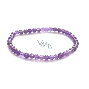Ametyst náramek elastický přírodní kámen, kulička 4 mm / 16 - 17 cm, kámen králů a biskupů Ametyst náramek elastický přírodní kámen, kulička 4 mm / 16 - 17 cm, kámen králů a biskupů