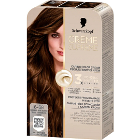 Schwarzkopf Creme Supreme barwa do włosów 6-68 ciemny karmelowy blond 60 ml